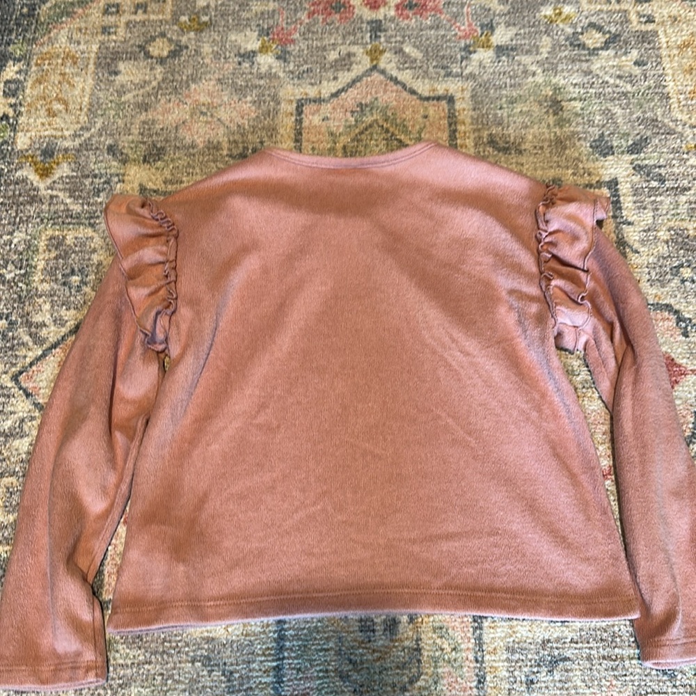 Gab Baby pink Ruffled Long Sleeve shirt (5T) EUC - Picture 2 of 3